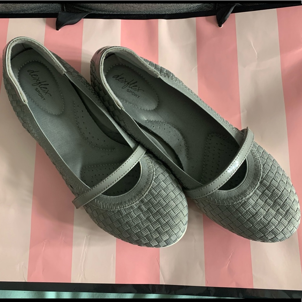 Women's Dexflex Comfort Sport Gray Walking Shoes